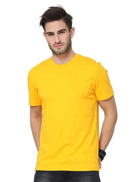 Buy Mens Yellow Plain T Shirt Online at Best Prices in India - JioMart.