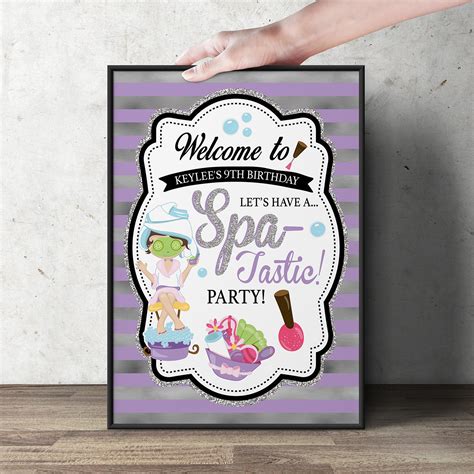 Printable Spa Party Signs Spa Party Party Signs Party Printables ...