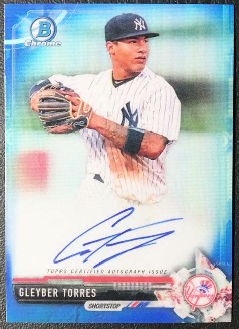 2017 Bowman Chrome Gleyber Torres Rookie Facsimile Autograph | Etsy