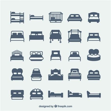 Premium Vector | Variety of bed icons | Icon set design, Baby sleep, Icon