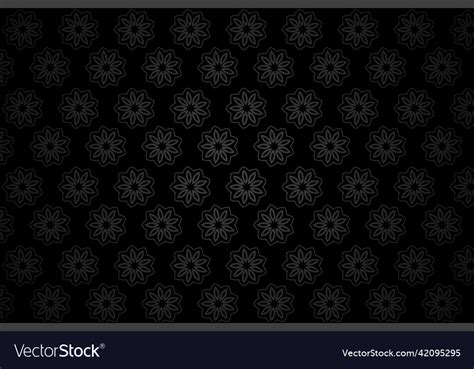 Vintage floral black wallpaper background Vector Image