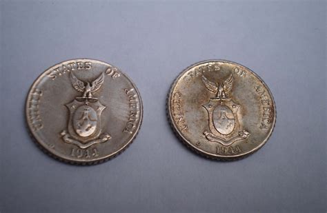 Two 1944-D PHILIPPINES Ten Centavos United States of America - Etsy