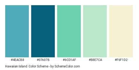 Hawaiian Island Color Scheme » Blue » SchemeColor.com