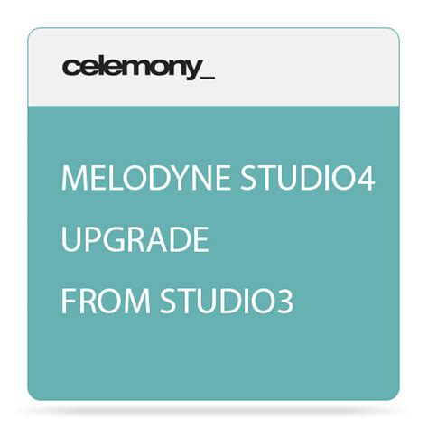 Celemony Melodyne 4 Studio (Upgrade from Studio 3) 10-11209 B&H