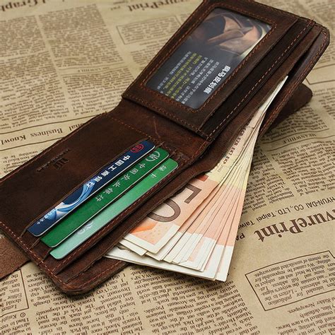 Handmade Crazy Horse Leather Wallet-leather Wallet-men Wallet-leisure Wallet-personality Wallet ...