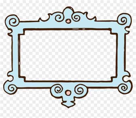 Blue Clip Art Frame - Cute Text Box Border - Free Transparent PNG Clipart Images Download