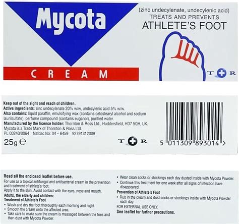 Mycota Athletes Foot Treatment Combi Bundle 1 x Mycota Cream & 1x Fungal Powder | eBay