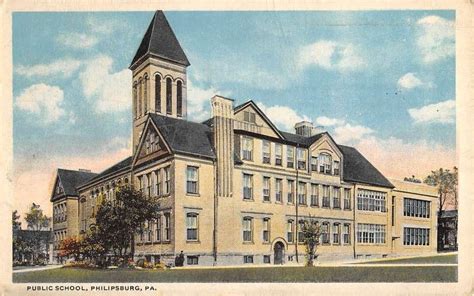 Amazon.com: Philipsburg Pennsylvania Public School Street View Antique Postcard K77389 ...