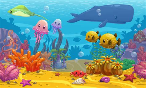 Ocean Cartoon Background