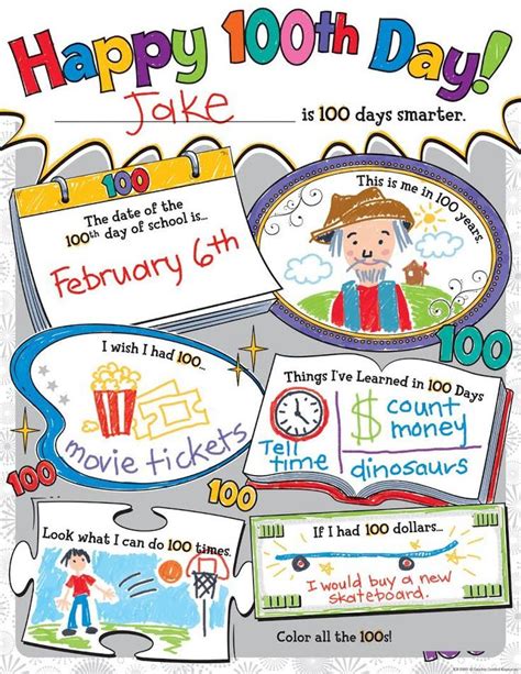 Happy 100th Day Poster Pack | 100 days of school, School activities ...