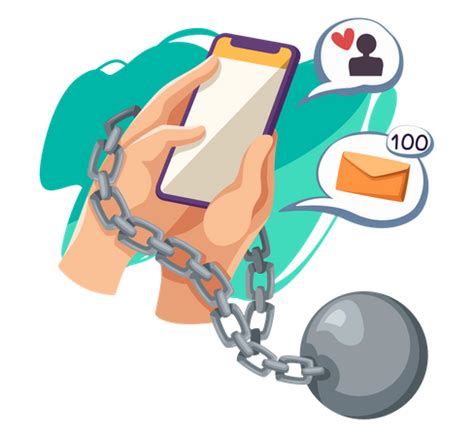 Best Premium Social Media addiction Illustration download in PNG & Vector format