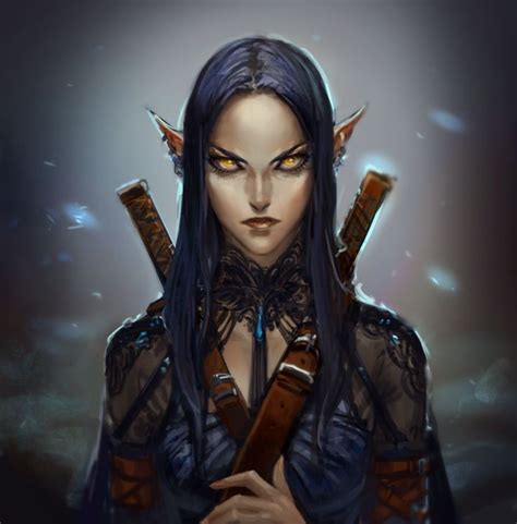 Log in | Elf warrior, Dark elf, Character portraits