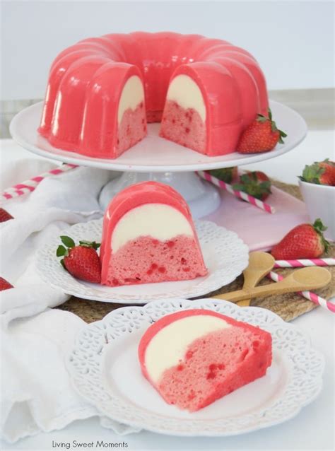 Strawberry Flan Jello Cake Recipe - Living Sweet Moments