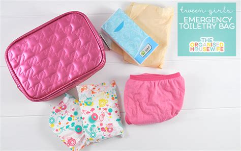 Tween Girls Emergency Toiletry Bag - The Organised Housewife