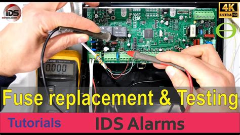 IDS Alarm panel not charging battery / not working from battery - how to change fuse - YouTube