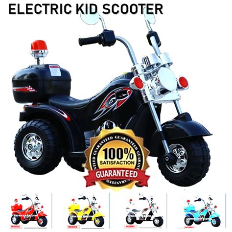 KIDL【Music + LED Light】Rechargeable Electric Kids Scooter Motor Bike Car Riding Toy Bicycle ...