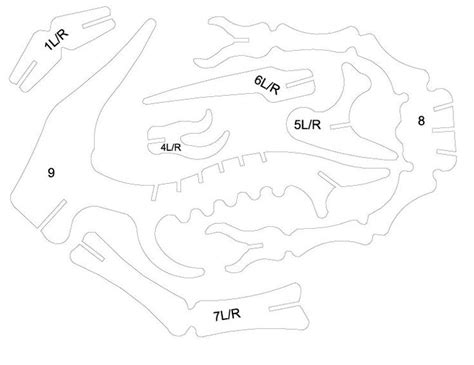 3d paper dinosaur template
