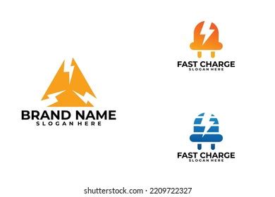 Set Charge Logo Vector Design Template Stock Vector (Royalty Free ...