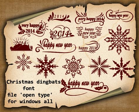 Christmas dingbats font by roula33 on DeviantArt