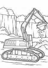 30 Disegni Di Escavatori Da Colorare  Tractor coloring Pages Dinosaur sketch template