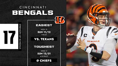 Cincinnati Bengals Schedule 2023: Dates, Times, TV Schedule, and More