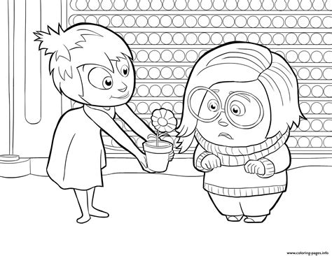 Joy And Sadness Inside Out Coloring Pages Printable