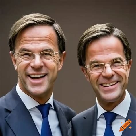 Family photo of mark rutte and his twin brothers on Craiyon