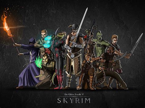 The Elder Scrolls V 5 Skyrim Characters Poster HD wallpaper | Pxfuel