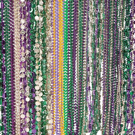 Bulk Mardi Gras Bead Necklace Assortment - 244 Pc.