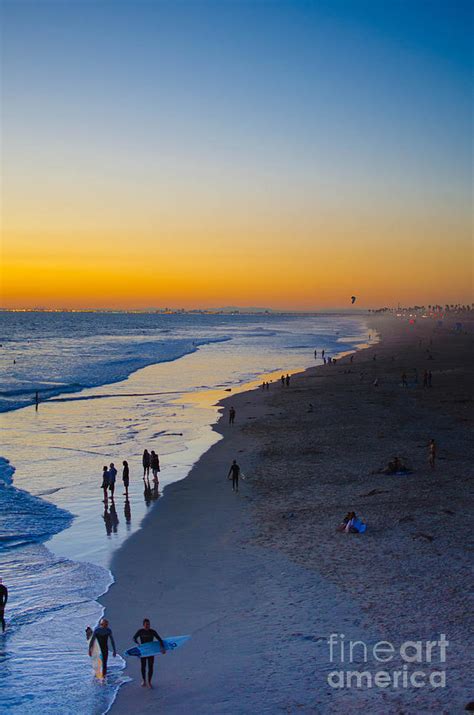 Sunset in Huntington Beach Photograph by James Rolin - Fine Art America