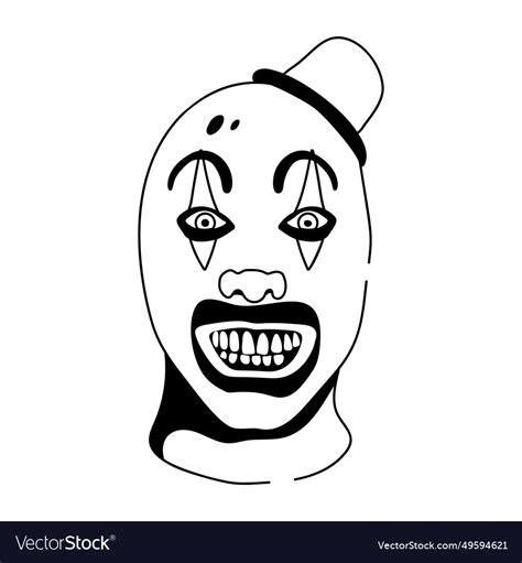 Scary mime Royalty Free Vector Image - VectorStock