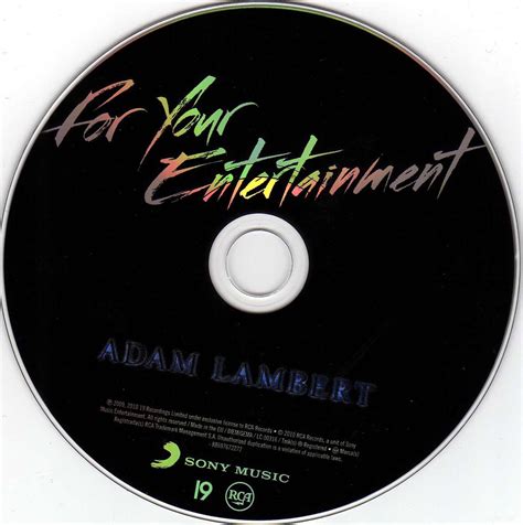 Encarte: Adam Lambert - For Your Entertainment (Deluxe Edition) - Encartes Pop