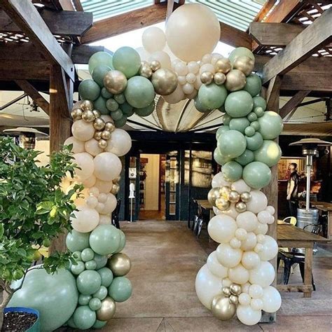 122pcs Metal Gold Avocado Green Balloons Garland Arch Kit Set | Etsy ...