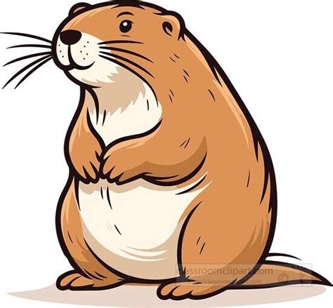 Beaver Clipart-cartoon style standing beaver