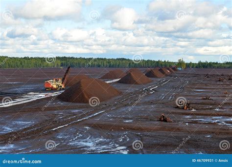 Peat extraction stock image. Image of soil, turf, industrial - 46709931