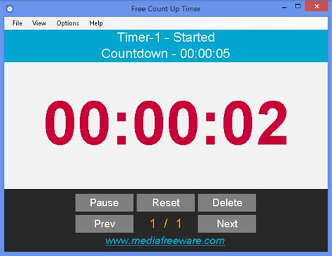 Free Count Up Timer - Media Freeware Download