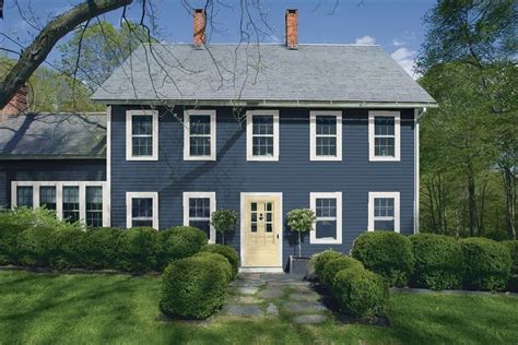 Color Crush: Van Deusen Blue | House exterior blue, Colonial house ...