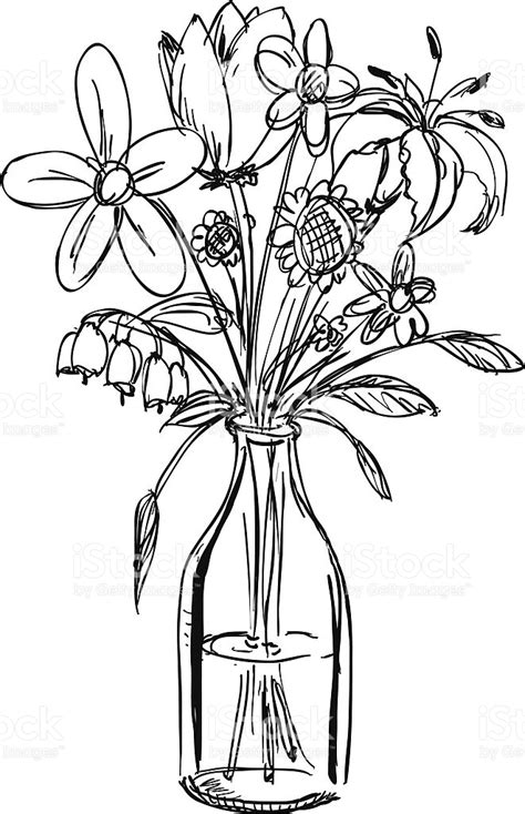 Flower Vase Easy Simple Flower Drawings With Color - bmp-get