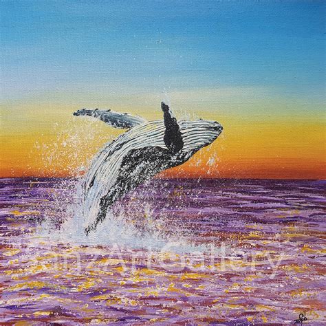 Printable Whale Painting Dancing Whale Art Print Acrylic - Etsy