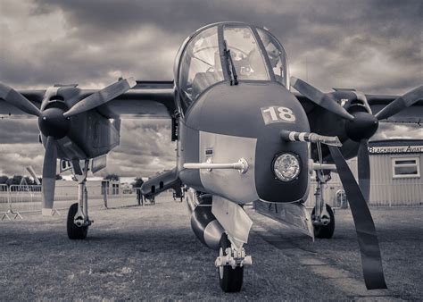 OV-10 Bronco of the Bronco Display Team at Blackbushe, UK, July 2016 ...