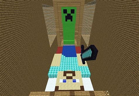 Bed Pixel Art World Minecraft Map