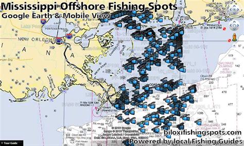 Mississippi Fishing Spots for GPS | Gulf Offshore Fishing Spots & Oil Rigs