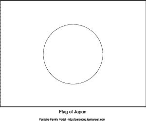 Printable Japan Flag Coloring Page