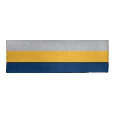 Bless international Striped Navy Blue/Gold/Cool Gray Area Rug | Wayfair | Navy color palette ...