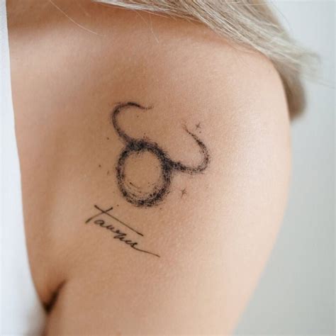 Taurus Symbol Tattoo Taurus Horoscope Constellation Mini - Etsy