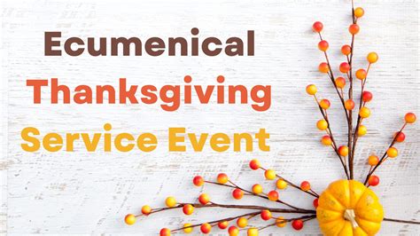 Ecumenical Thanksgiving Service Event 2022 – Fenton First Presbyterian Church