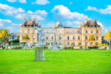 Luxembourg garden with Luxembourg Palace in Paris | Stock image | Colourbox