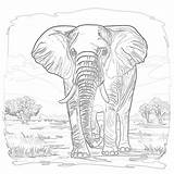 Coloring Pages Elephant Printable  Mimi Panda sketch template