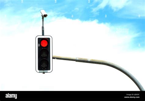 traffic light with surveillance camera Stock Photo - Alamy