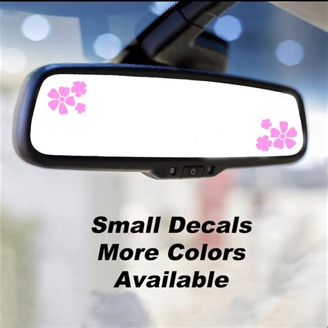 Small Flower Decals Car Decal Rear View Mirror Sticker Car - Etsy